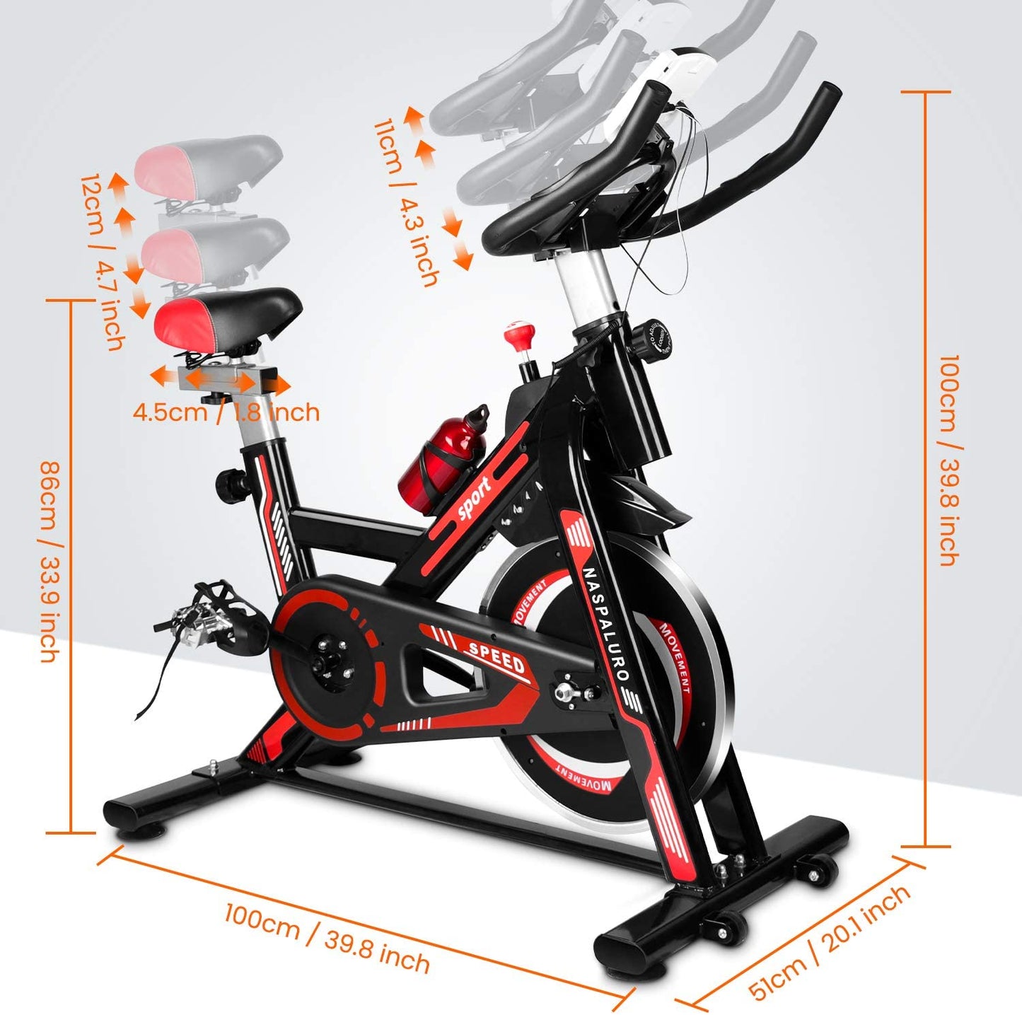 Bicicleta Estatica Spinning Gimnasio Fitness Pro
