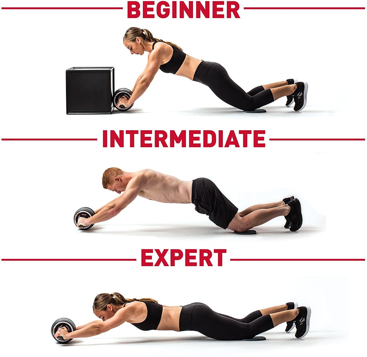 Rueda para entrenamiento abdominal + tapete