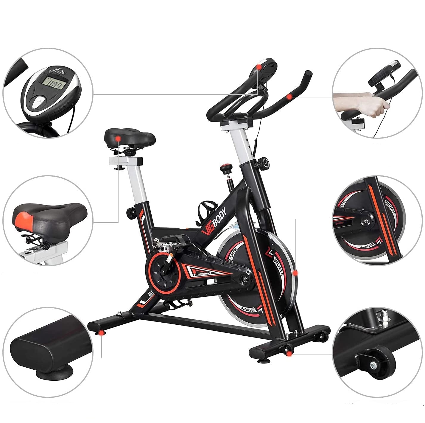 Bicicleta Estatica Spinning Gimnasio Fitness Pro